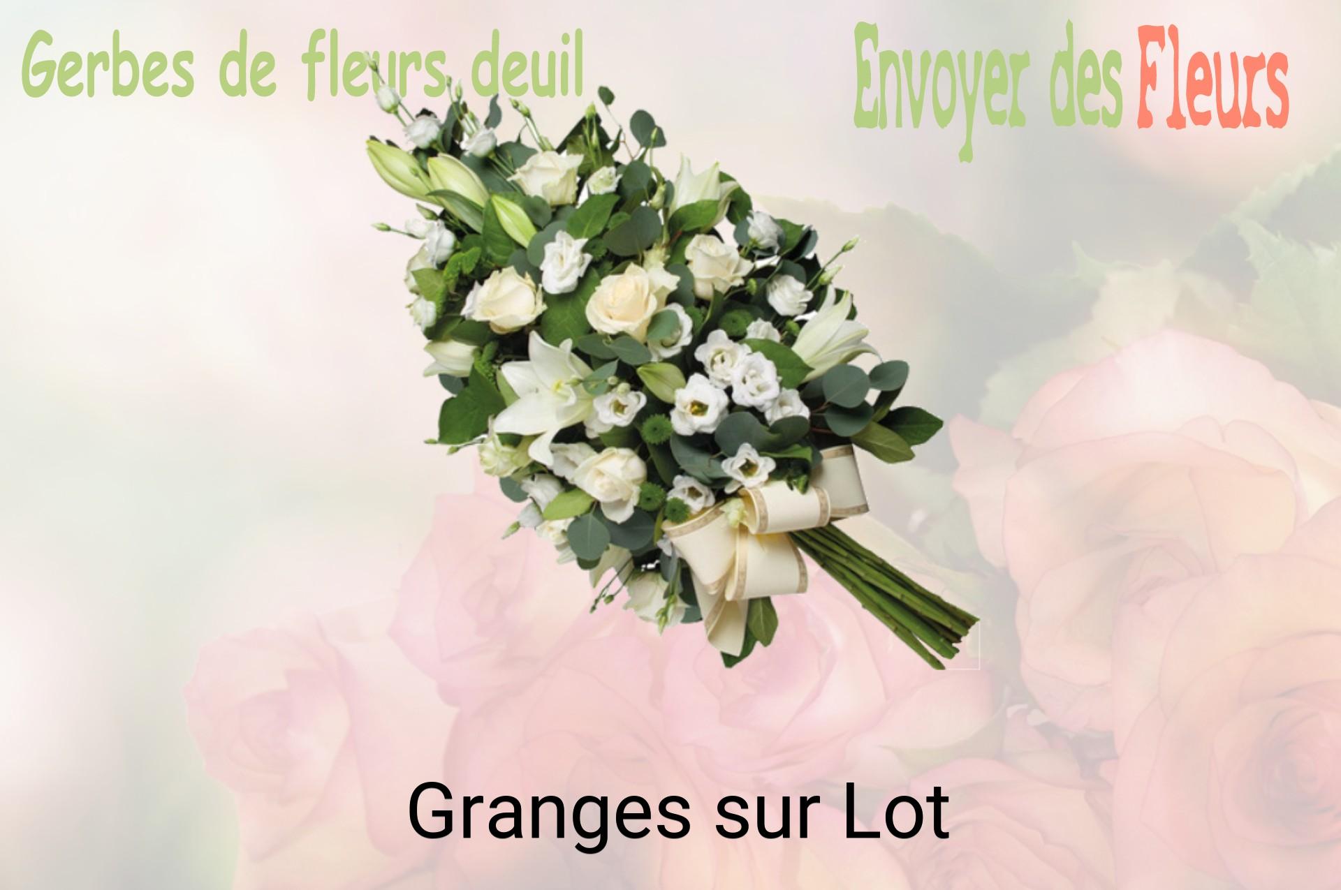 Gerbe de fleurs de deuil livrée à Granges-sur-Lot
